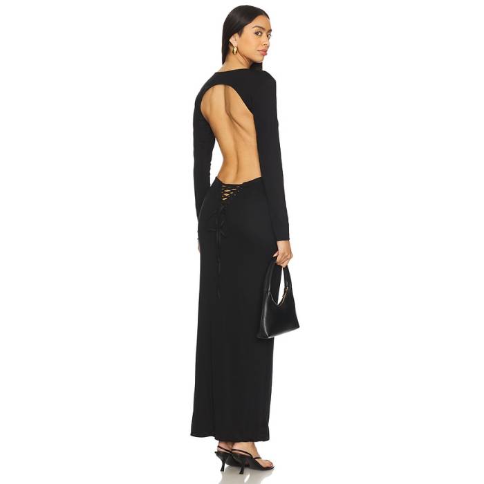 Amelie Teje 【 Aisha Maxi Dress Women Noir 】 お召しもの レディース