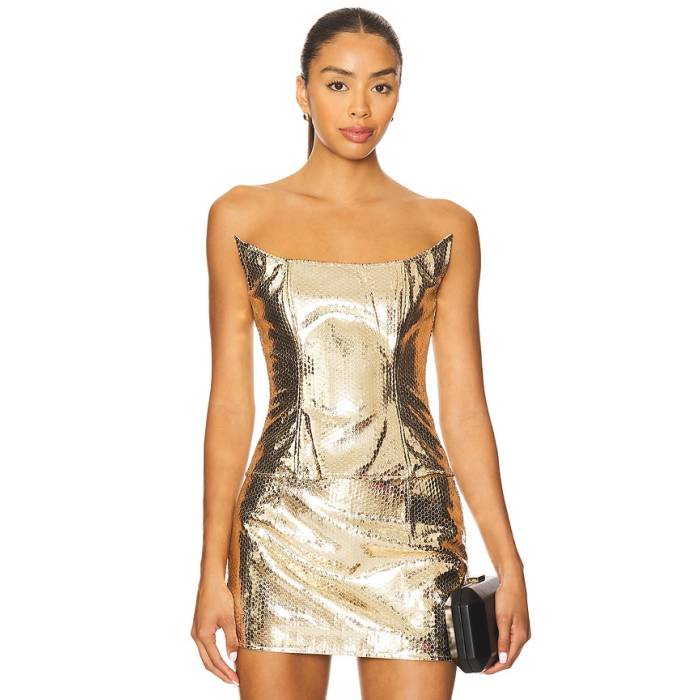 Kim Shui 【 Ling Gold Croc Corset Women Gold 】 ゴールド レディース ゴールド