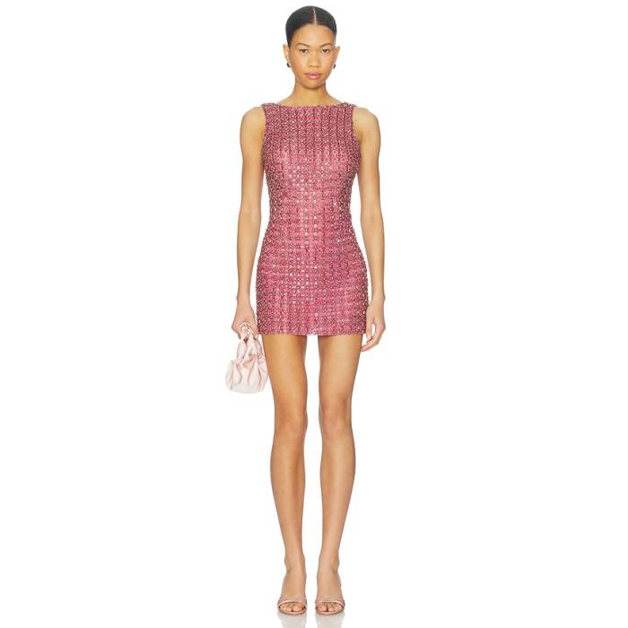 La Fuori 【 Crystal Rose Embroidered Dress Women Crystal Rose 】 Rose サクラ色 お召しもの レディース Rose サクラ色
