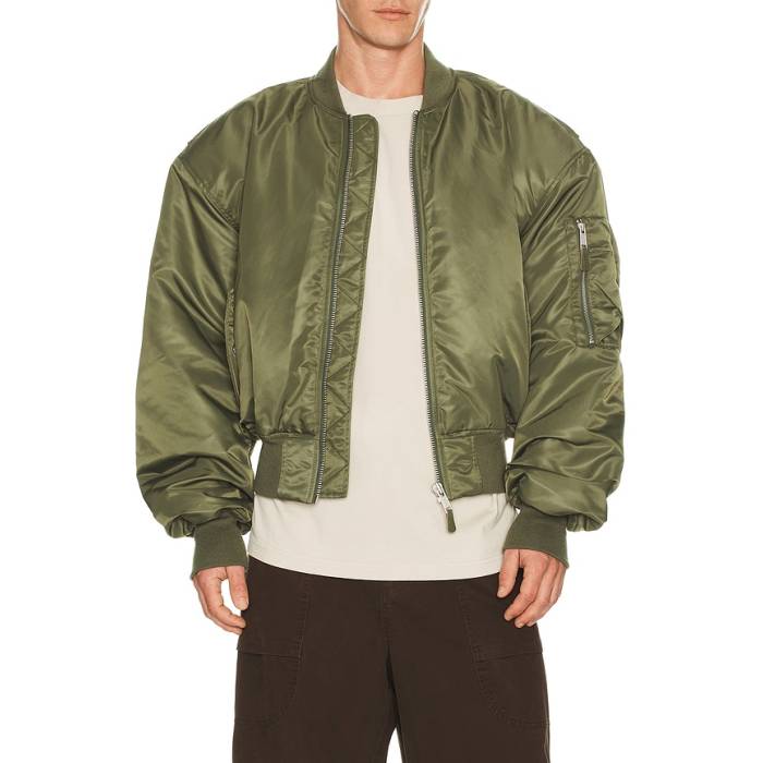 Entire Studios 【 Cropped Broad Bomber Men Khaki 】 メンズ カーキ｜スニケス