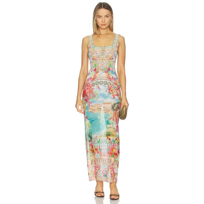 カミーラ Camilla 【 Square Neck Beach Maxi Dress With Low Back Women Meet Me In Mallorca Meetmall 】 お召しもの レディース