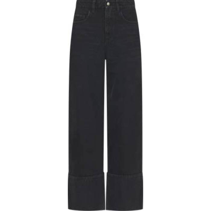 Icon Denim 【 Kiki Wide Leg Jeans Women Graphite Black 】 デニム レディース 黒いこと 黒いこと