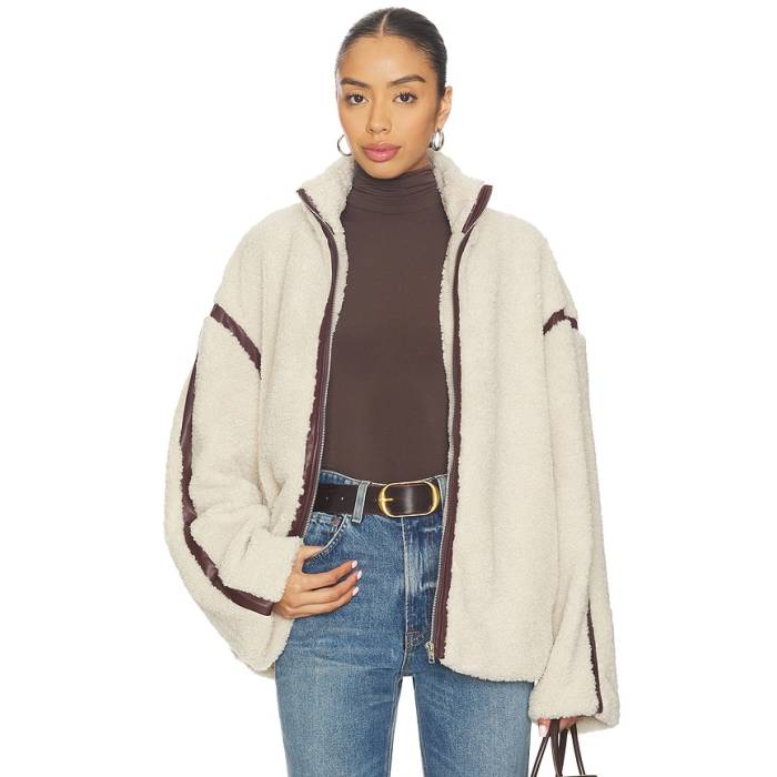 Sndys 【 Tatum Teddy Contrast Jacket Women Beige 】 Jacket 上衣 レディース ベージュ