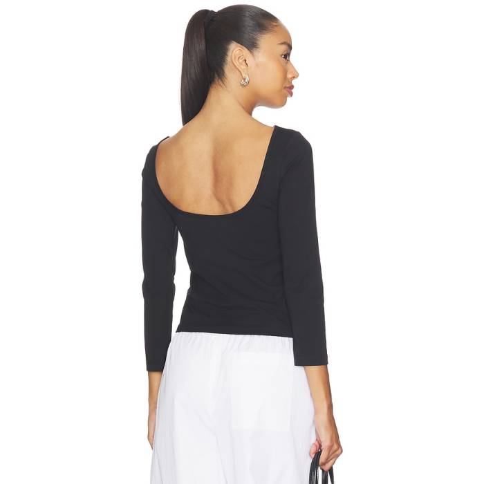 St. Agni 【 Soft Jersey Ballerina Top Women Jet Black 】 プルオーバー 女性バレエダンサー レディース 黒いこと 黒いこと