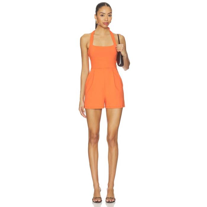 スサナモナコ Susana Monaco 【 Wire Strap Tie Romper Women Apricot 】 同盟罷工一回り タイ ロンパース レディース