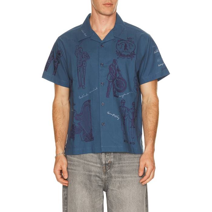 Samuel Zelig 【 Orchestra Camp Shirt Men Deep Blue 】 メンズ ディープ 青色 ブルー｜スニケス
