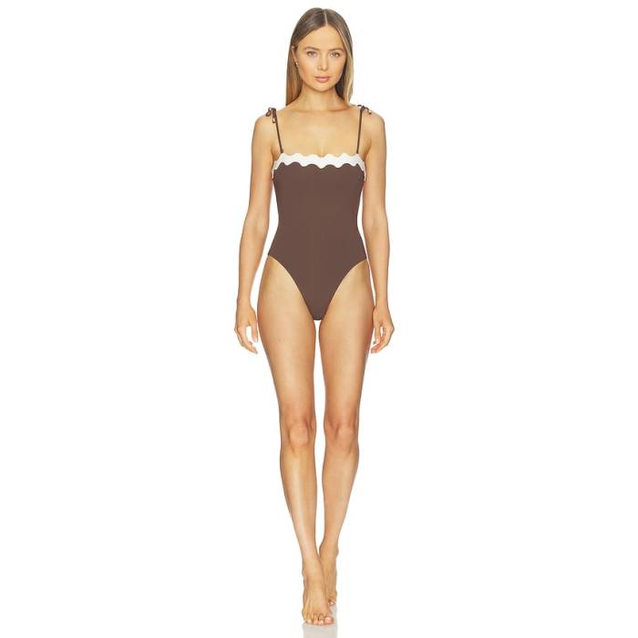 シーフォリー Seafolly 【 Ric Rac One Piece Women Espresso 】 レディース