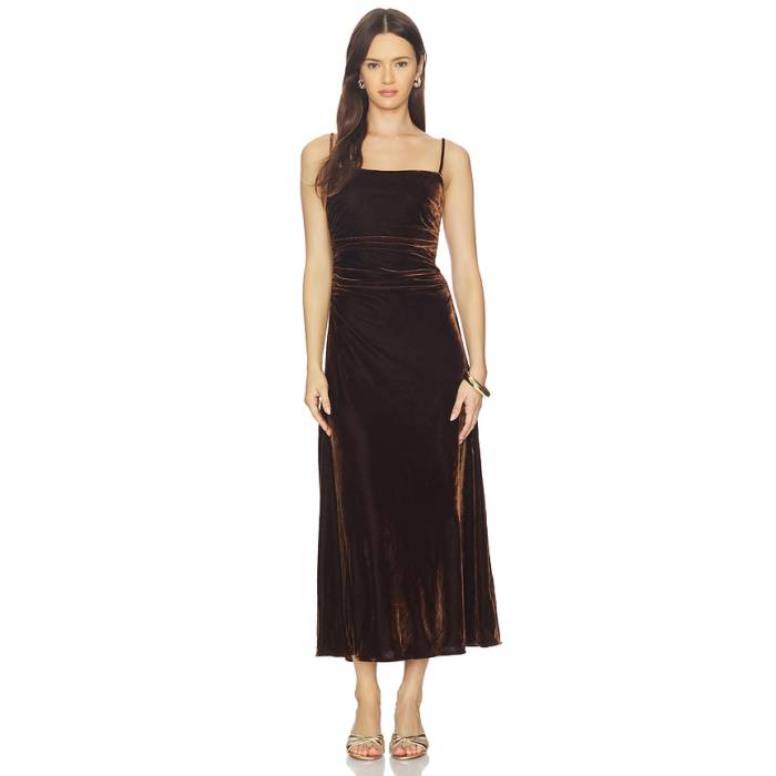 Astr The Label 【 Valery Dress Women Brown 】 お召しもの レディース 赤銅色 赤銅色