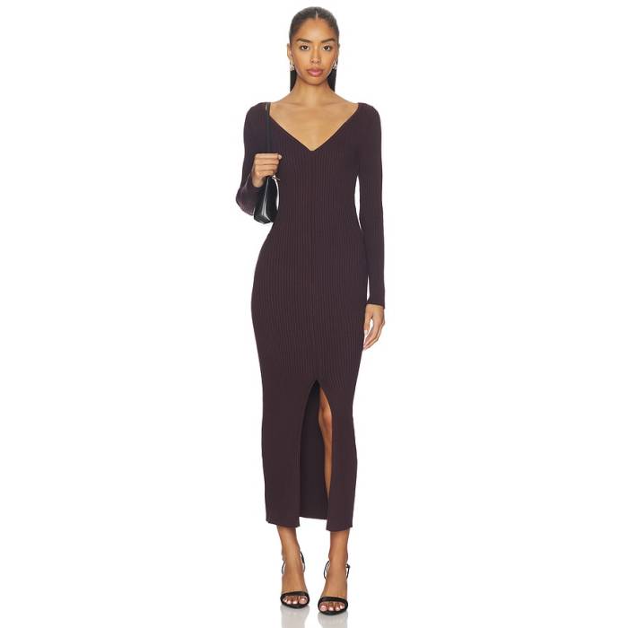 Astr The Label 【 Glenda Sweater Dress Women Dark Brown 】 調教師 お召しもの レディース 赤銅色 赤銅色