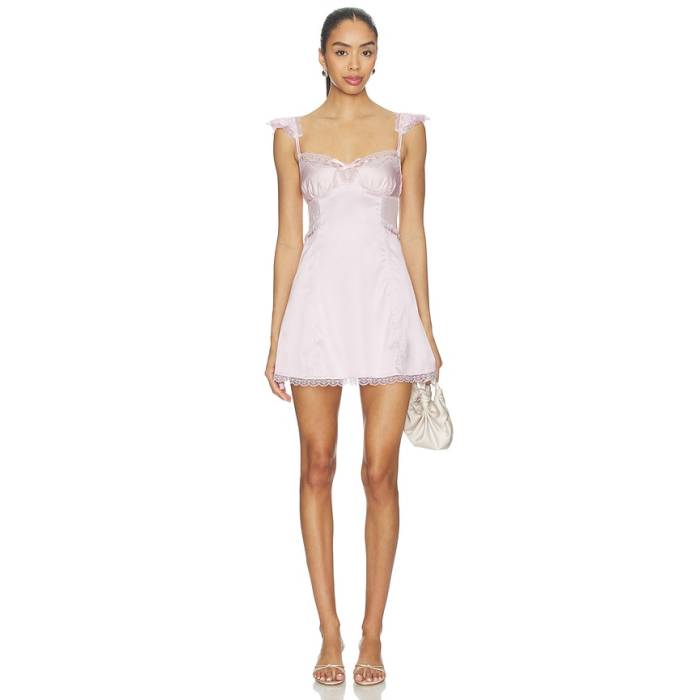 For Love & Lemons 【 Starlet Slip Dress Women Peach 】 ドレス レディース｜スニケス