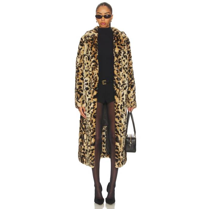 Unreal Fur 【 Long Song Coat Women Light Leopard 】 レディース ヒョウ柄 レオパード