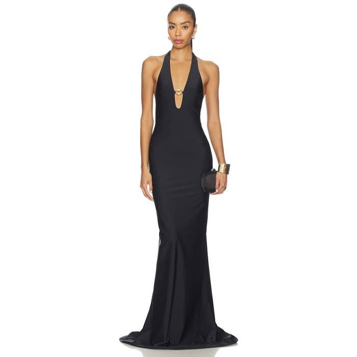 Shani Shemer 【 Sienna Maxi Dress Women Black 】 御召しもの レディース 黒いこと 黒いこと