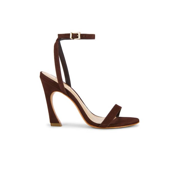 シュッツ Schutz 【 Cadey-Lee Curve Lace Sandal Women Chestnut Brown 】 レディース 赤銅色 赤銅色