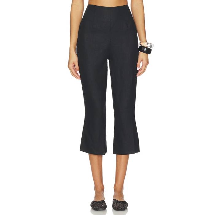 フェイスフルザブランド Faithfull The Brand 【 Valeria Capri Pant Women Black 】 ズボン下 レディース 黒いこと 黒いこと