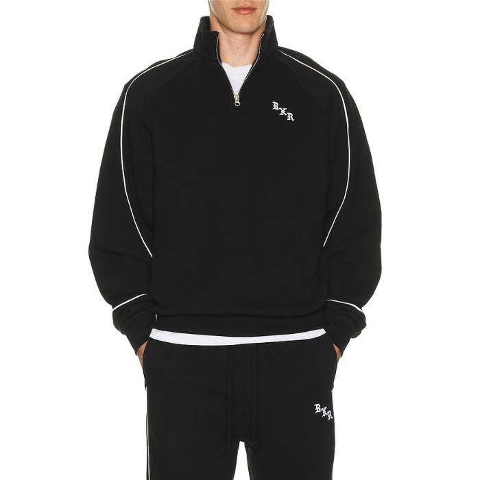 Born X Raised 【 Piped Quarter Zip Sweater Men Black 】 トレーナー メンズ 黒色 ブラック｜スニケス