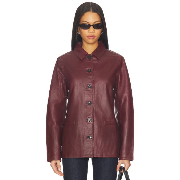 ディーエルナインティーンシックスティワン Dl1961 【 Harloe Jacket Women Saffron Leather 】 Jacket 上衣 レディース なめし革