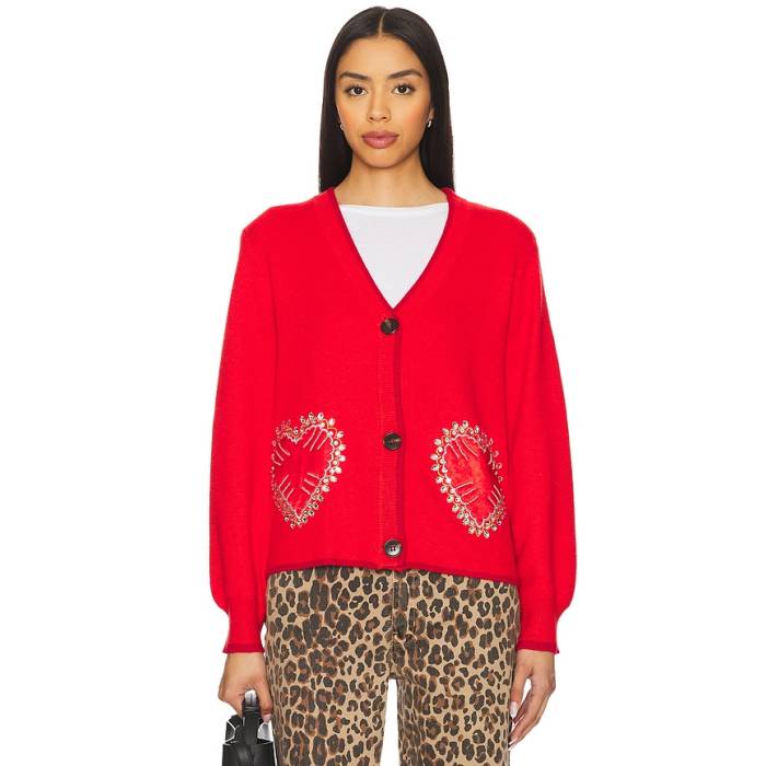 ネバーフリードレス Never Fully Dressed 【 Red Heart Cardi Women Red 】 Red 赤・赤いこと レディース Red 赤・赤いこと