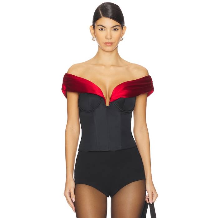 Majorelle 【 Nuria Top Women Black \u0026Amp; Red 】 レディース 黒いこと 黒いこと Red 赤・赤いこと