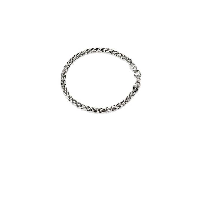 Loupn 【 Spiga Chain Bracelet Men 925 Sterling Silver 】 腕輪 メンズ Silver しろがね色・しろがね色