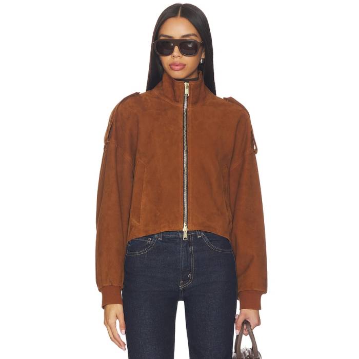 オールセインツ Allsaints 【 Lowden Suede Jacket Women Cognac Brown 】 スエード・スウェード Jacket 上衣 レディース 赤銅色 赤銅色