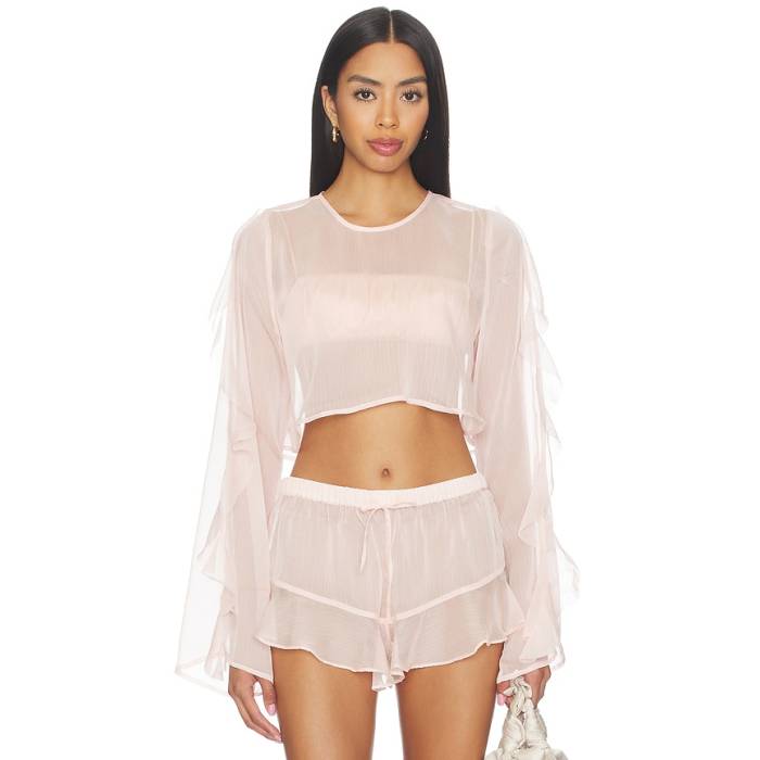 Shani Shemer 【 Thoma Cropped Shirt Women Pink Blush 】 レディース pink サクラ色