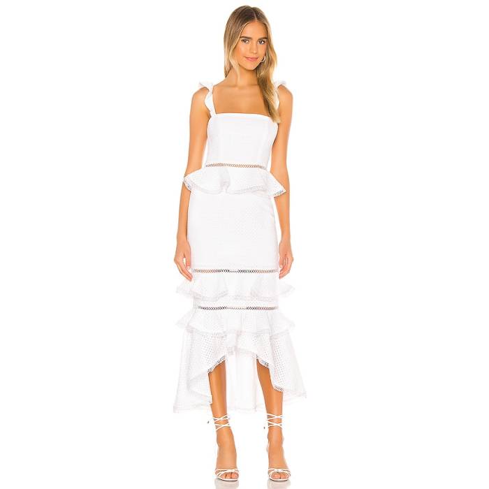 Nbd 【 Haze Midi Dress Women Ivory 】 御召しもの レディース 象牙色