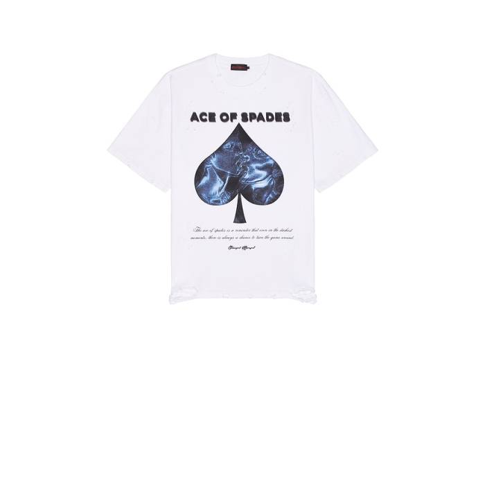 Funeral Apparel 【 Ace Of Spades T-Shirt Men White 】 はやりっ子 ティーシャツ メンズ 白いこと 白いこと