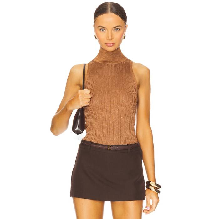 Ivy Oak 【 Finja Knit Top Women Cognac Glitter 】 ニット レディース｜スニケス