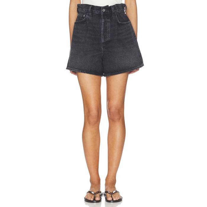 Agolde 【 Lyonne Cinched Waist Shorts Women Arcane 】 さる股引き レディース