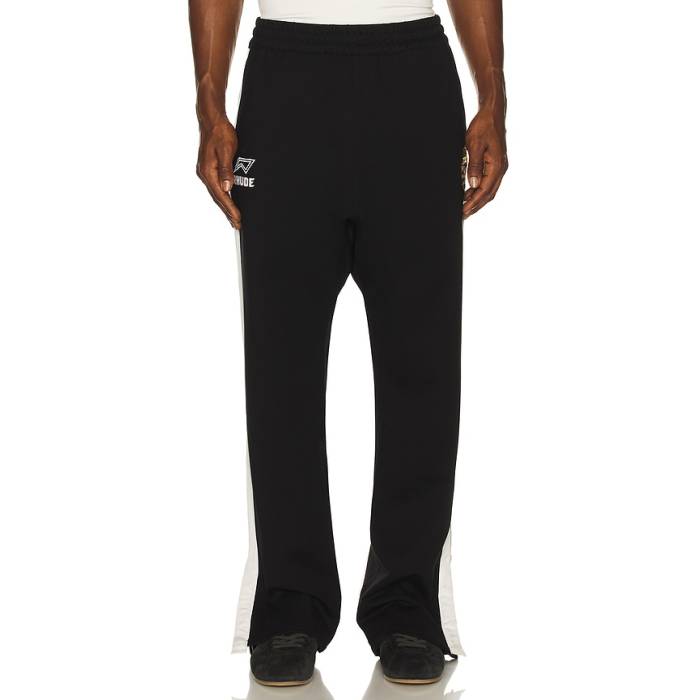 ルード Rhude 【 Lago Hamptons Track Pant Men Black, White, \u0026Amp; Red 】 貨物自動車 ズボン下 メンズ Red 赤・赤いこと