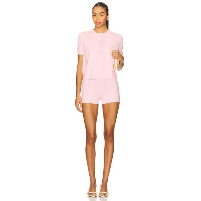 More To Come 【 Mollie Knit Set Women Pink 】 編み物 レディース pink サクラ色