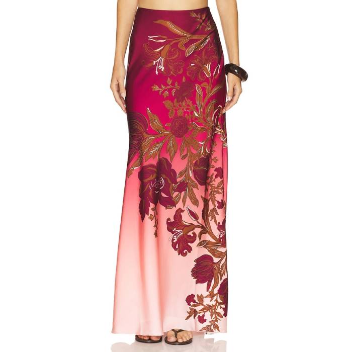Rococo Sand 【 Maxi Skirt Women Burgundy 】 マキシスカート レディース ワイン色・バーガンディー|スニケス