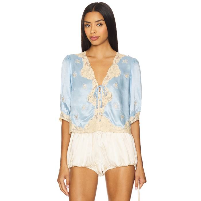 Rixo 【 Ursula Top Women Light Sky 】 レディース 天の原