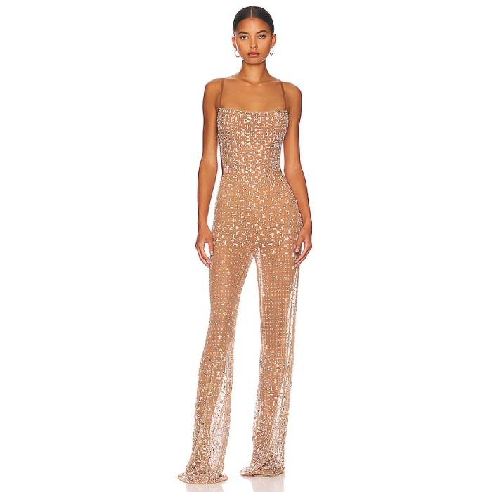 Retrofete 【 Axel Jumpsuit Women Silver \u0026Amp; Nude 】 飛び降りる背広 レディース Silver しろがね色・しろがね色