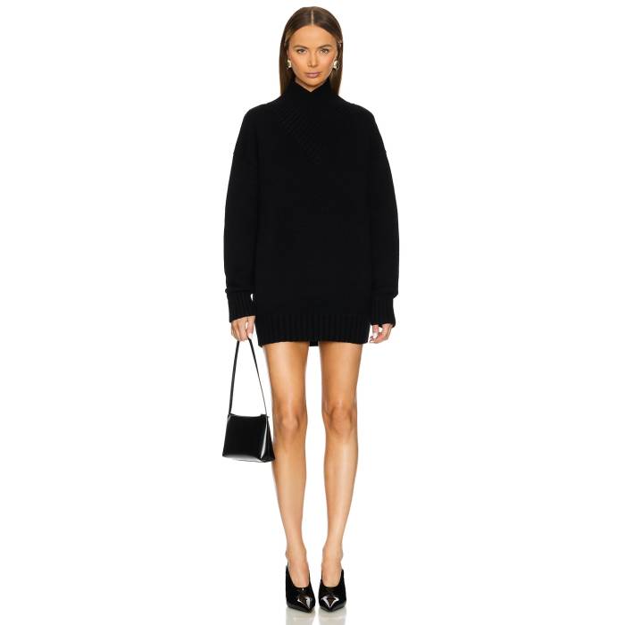 Ser.o.ya 【 Dessa Sweater Dress Women Black 】 トレーナー ドレス レディースファッション ドレス レディース 黒色 ブラック