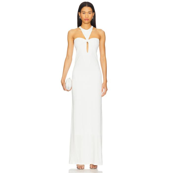 Adriana Degreas 【 X Sabine Getty Open Back Maxi Dress Women Off White 】 お召しもの レディース 白いこと 白いこと