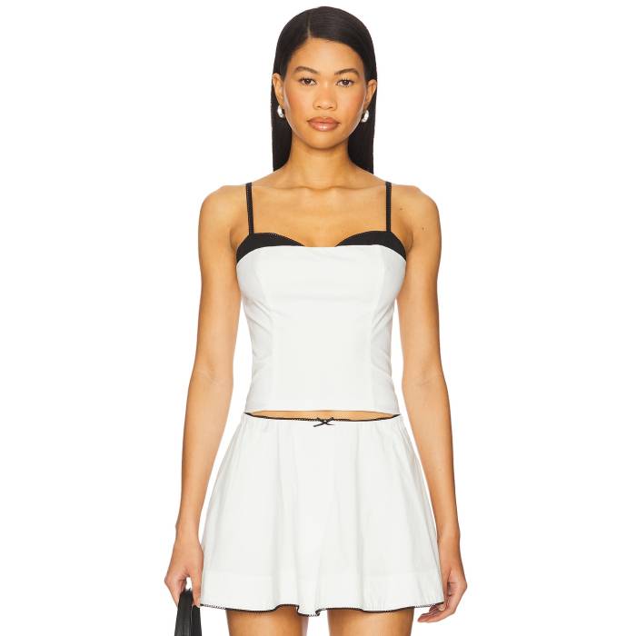 Nia 【 Fremont Top Women White 】 レディースファッション トップス ベアトップ チューブトップ レディース 白色 ホワイト