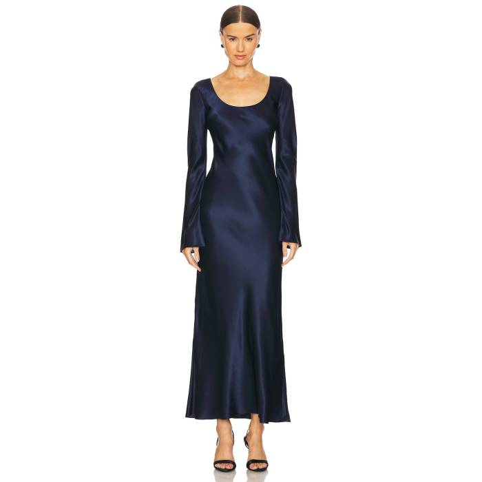 Eaves 【 Gilad Silk Maxi Dress Women Navy 】 ドレス レディースファッション ドレス レディース 紺色 ネイビー