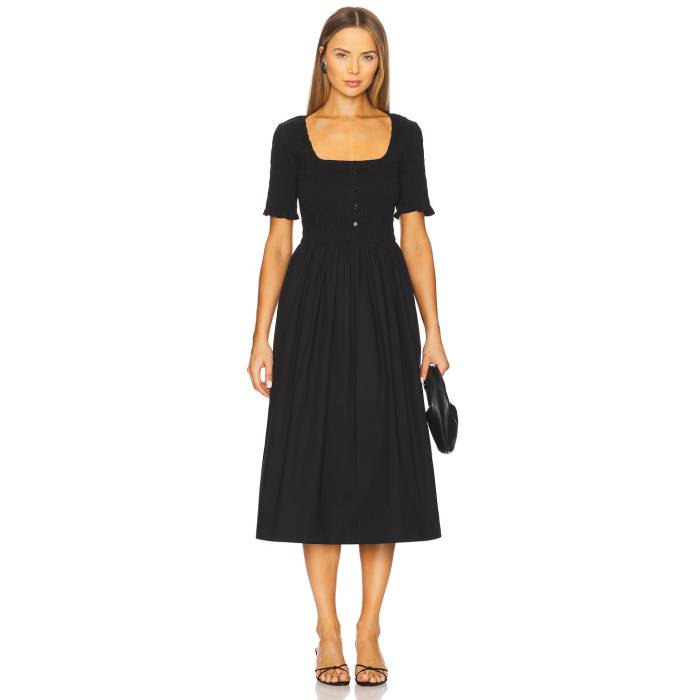 Elodie The Label 【 Zoe Smocked Dress Women Black 】 ドレス レディースファッション ドレス レディース 黒色 ブラック