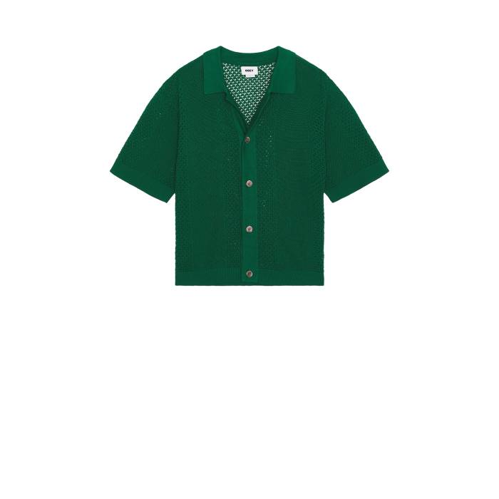 オベイ Obey 【 Evan Knitted Shirt Men Forest Green 】 メンズ フォレスト green 緑・緑であること