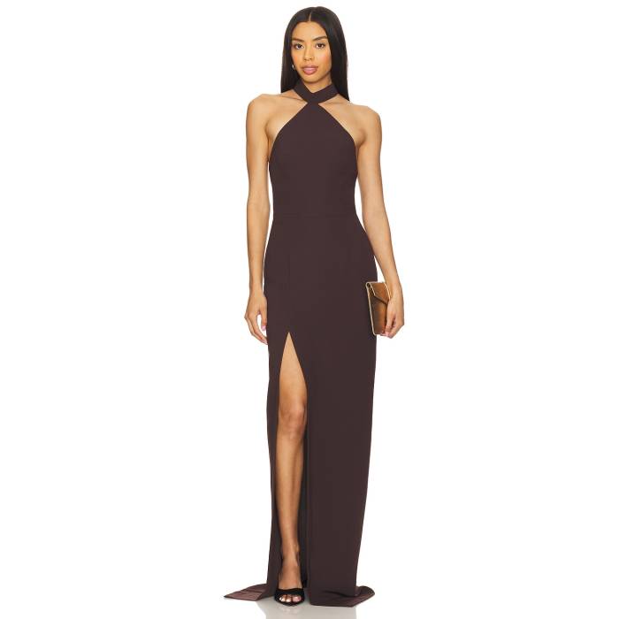 アマンダアプリチャード Amanda Uprichard 【 X Revolve Queen Gown Women Cocoa 】 レディースファッション ドレス レディース