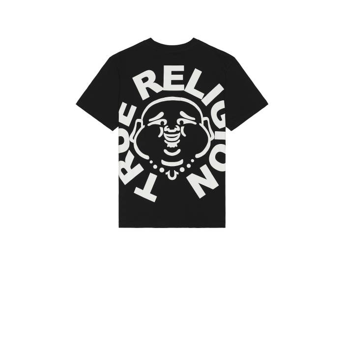 トゥルーレリジョン True Religion 【 Buddha Face Tee Men Jet Black 】 Tシャツ メンズファッション トップス Tシャツ カットソー メンズ 黒色 ブラック