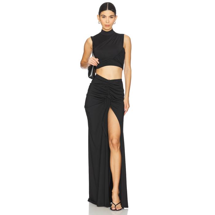 Superdown 【 Brioni Skirt Set Women Black 】 レディースファッション ドレス レディース 黒色 ブラック
