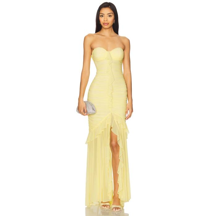 Majorelle 【 Giules Gown Women Light Yellow 】 レディース yellow 黄味がかった・黄み レディースファッション-ドレス