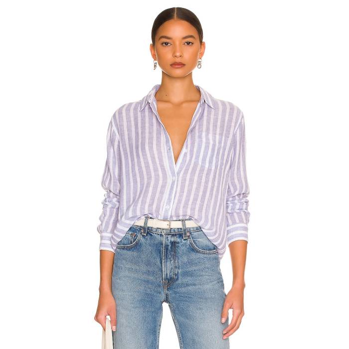 レイルズ Rails 【 Charli Button Up Women Rhone Stripe 】 レディース Stripe 縞模様