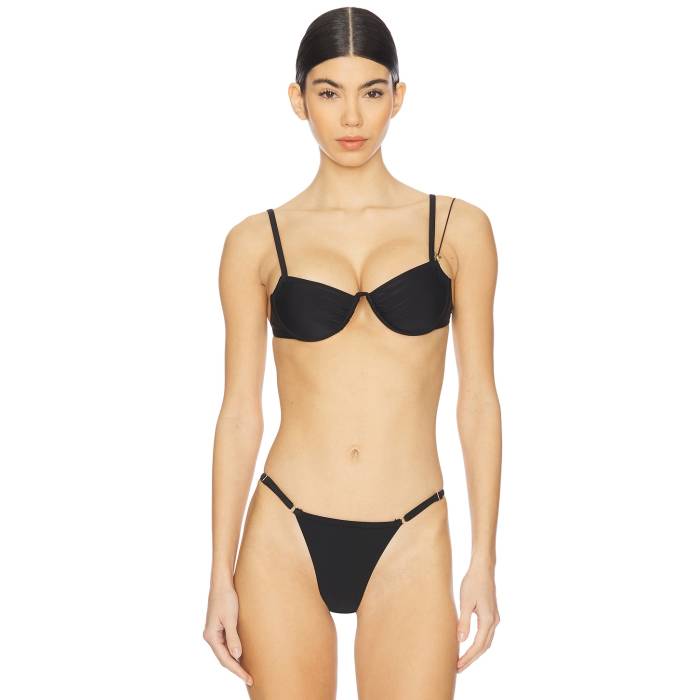 Bananhot 【 Milana Bikini Top Women Black 】 レディースファッション 水着 レディース 黒色 ブラック