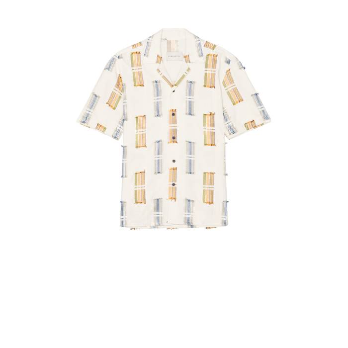 Peregrine 【 Quay Cuban Collar Shirt Men White Tassel 】 キューバ共和国ン メンズ 白いこと 白いこと