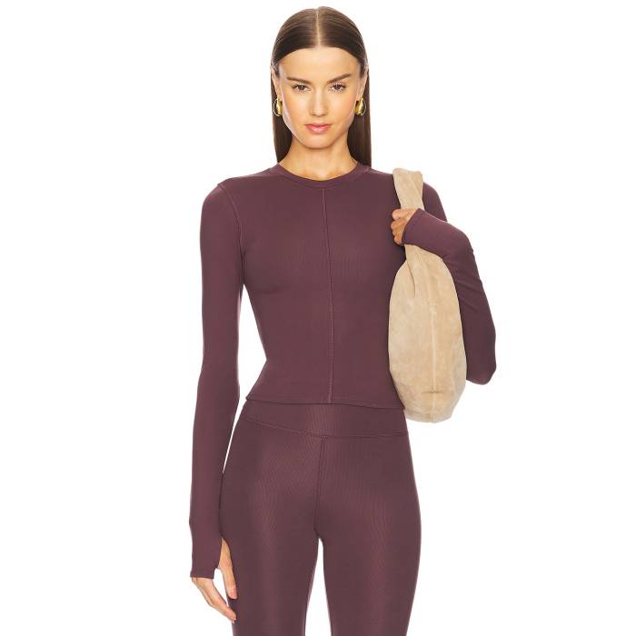 Wellbeing + Beingwell 【 Bruna Long Sleeve Top Women Raisin 】 Sleeve スリーブ スポーツ アウトドア フィットネス トレーニング ウェア レディースウェア トップス レディース