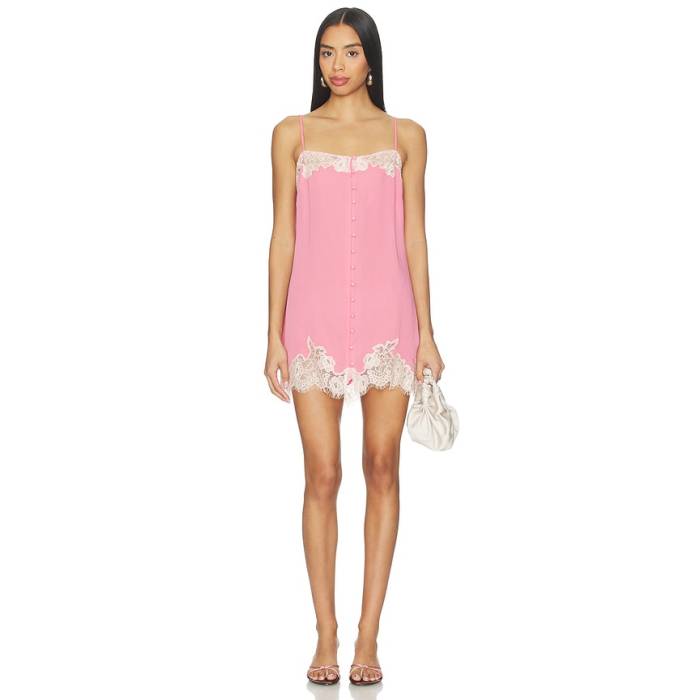 フルールドゥマル Fleur Du Mal 【 Juliet Lace Button Slip Women Watermelon 】 レディース