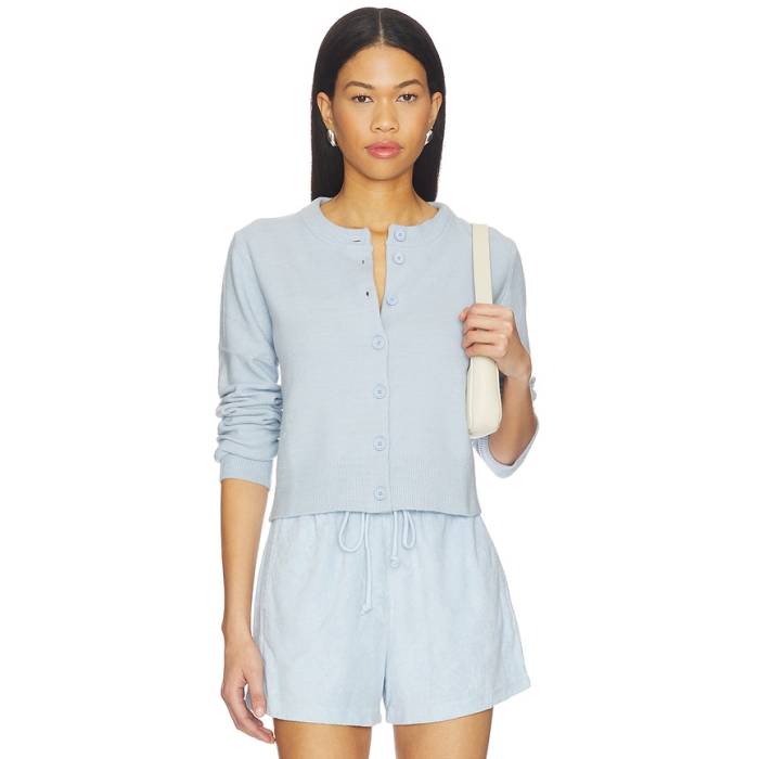 Bobi 【 Classic Slim Cardigan Women Cool Blue 】 古典派音楽 slim か細い ジレー レディース 冷やりとした 青味 青み